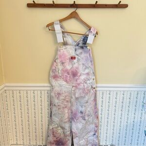 Dickies Tie Dye Denim Straight Leg Overalls